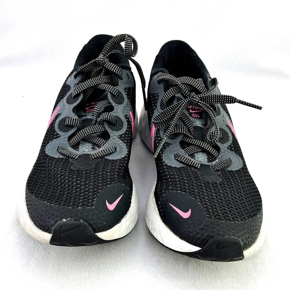 Nike Renew Running Marathon Shoe 5y Youth / Women's 6.5 Black/ Pink CT1430 092